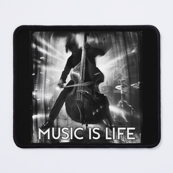 Item preview, Music is Life - Upright Double Bass designed and sold by Psyberspace.