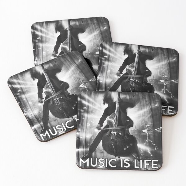 Item preview, Music is Life - Upright Double Bass designed and sold by Psyberspace.
