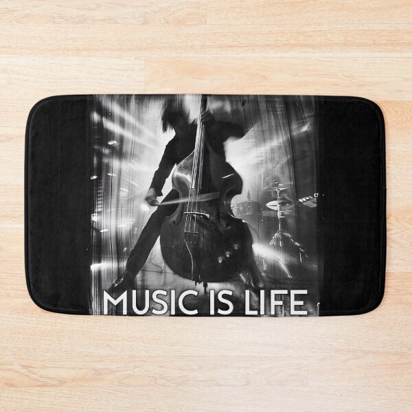 Item preview, Music is Life - Upright Double Bass designed and sold by Psyberspace.