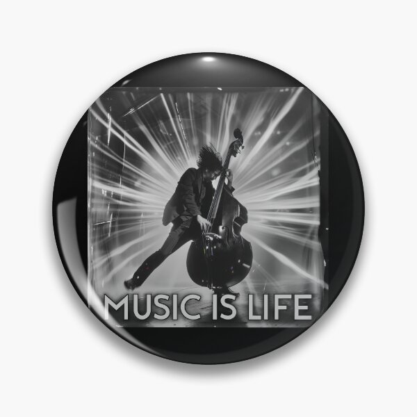 Item preview, Music is Life - Upright Double Bass designed and sold by Psyberspace.