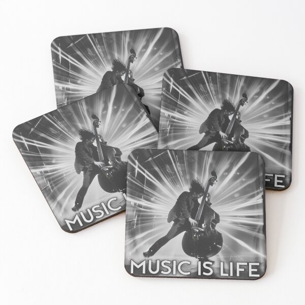 Item preview, Music is Life - Upright Double Bass designed and sold by Psyberspace.