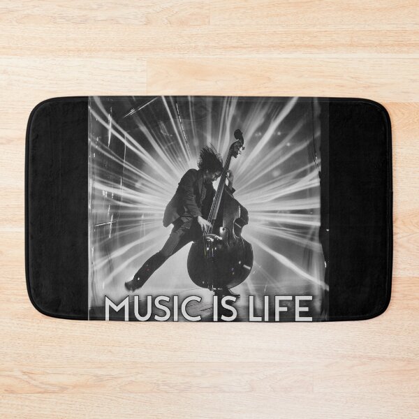 Item preview, Music is Life - Upright Double Bass designed and sold by Psyberspace.