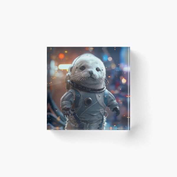 Item preview, Cute Seal Astronaut Exploring Foreign Planet in Cosmos designed and sold by Mullet Monkey.