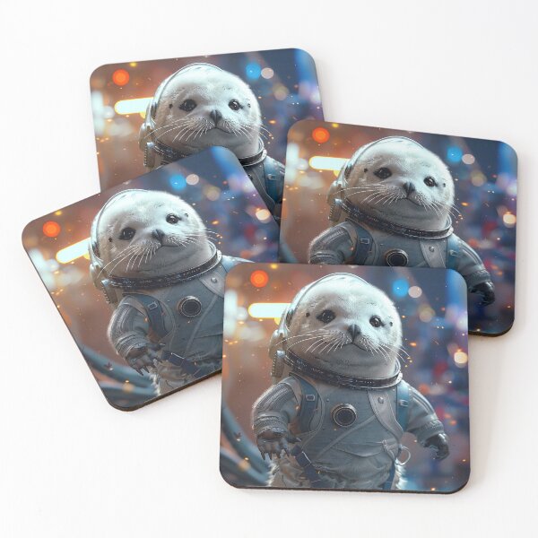 Item preview, Cute Seal Astronaut Exploring Foreign Planet in Cosmos designed and sold by Mullet Monkey.