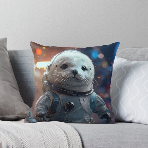 Item preview, Cute Seal Astronaut Exploring Foreign Planet in Cosmos designed and sold by Mullet Monkey.