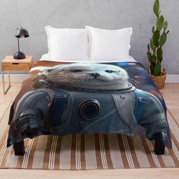 Item preview, Cute Seal Astronaut Exploring Foreign Planet in Cosmos designed and sold by Mullet Monkey.