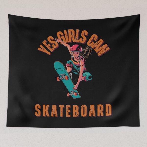 Item preview, Yes! Girls Can Skateboard designed and sold by MimsTees.