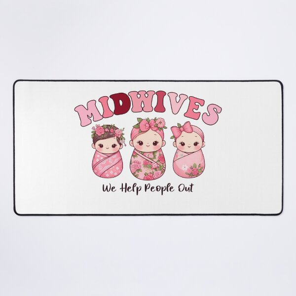 Item preview, Midwives We Help People out, Funny Swaddled Midwife Doula Nurses Week designed and sold by JUSTBEELEGANT.