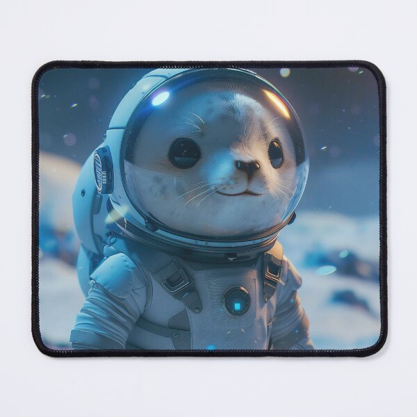Item preview, Adorable Seal Astronaut Wearing Space Suit in Solar System designed and sold by Mullet Monkey.