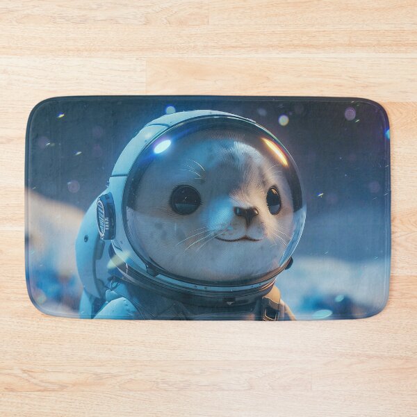 Item preview, Adorable Seal Astronaut Wearing Space Suit in Solar System designed and sold by Mullet Monkey.