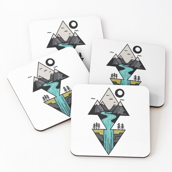 Item preview, Mountains with a waterfall in a triangle designed and sold by Tajdi.