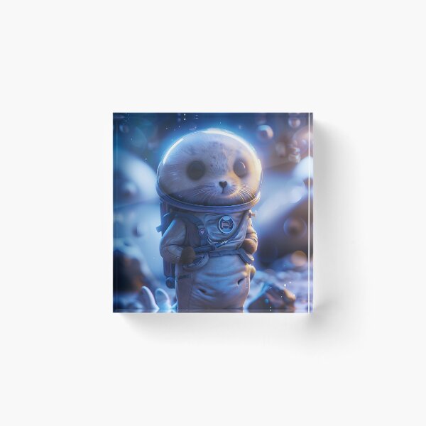 Item preview, Cute Seal Astronaut Wearing Space Suit Exploring Foreign Planet designed and sold by Mullet Monkey.
