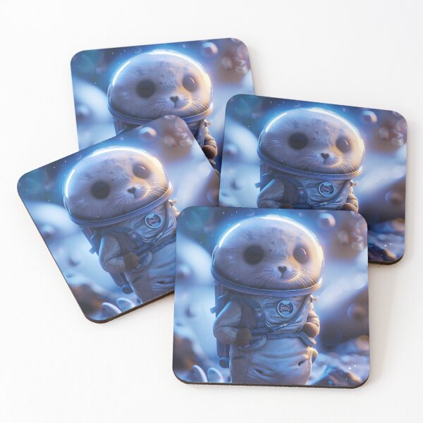 Item preview, Cute Seal Astronaut Wearing Space Suit Exploring Foreign Planet designed and sold by Mullet Monkey.