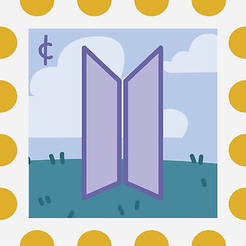 Vorschaubild zum Design BTS Stempel Dezenter Kpop Merch Niedliche Ästhetik Lila ARMEE von bluecloudsart
