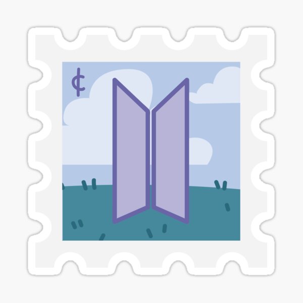 Artikel-Vorschau von BTS Stempel Dezenter Kpop Merch Niedliche Ästhetik Lila ARMEE, designt und verkauft von bluecloudsart.