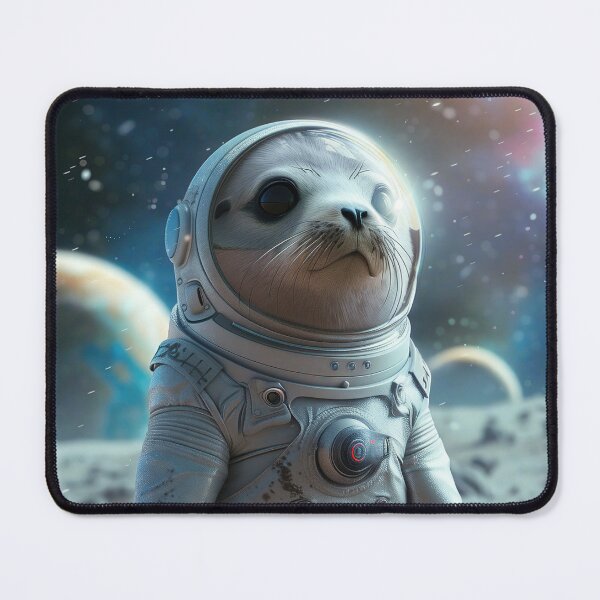 Item preview, Cute Little Seal Astronaut in Space Suit Exploring Solar System designed and sold by Mullet Monkey.