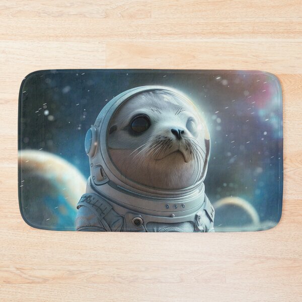 Item preview, Cute Little Seal Astronaut in Space Suit Exploring Solar System designed and sold by Mullet Monkey.