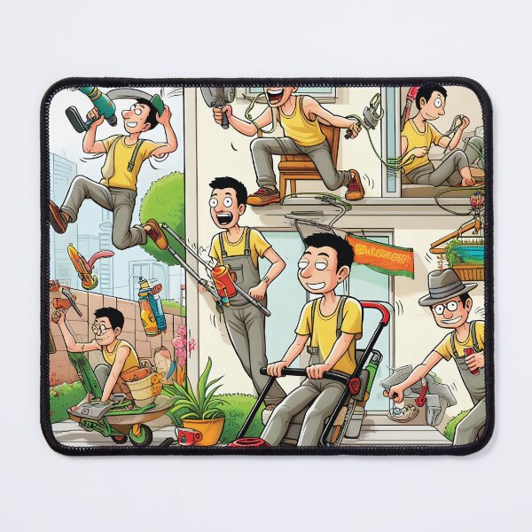 Item preview, Funny Dad cutting the lawn and it's not going as planned.. designed and sold by Starwebd.