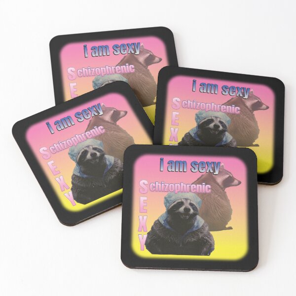 Item preview, I'm Sexy - Funny Schizophrenic Raccoon Meme designed and sold by thecatcouch.