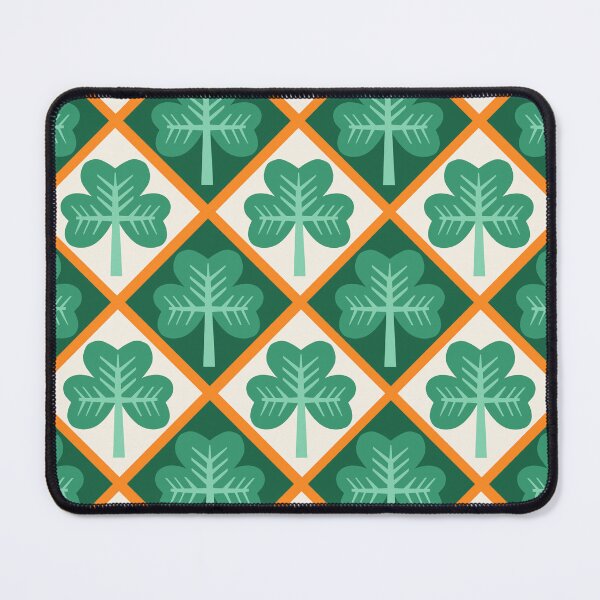 Item preview, Irish shamrock design in emerald and orange  designed and sold by Inkworthy.