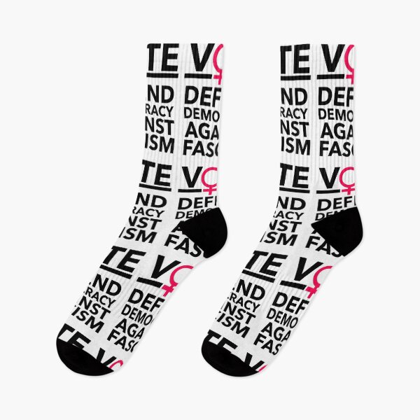 Item preview, VOTE - Defend Democracy Against Fascism (hot pink Black) designed and sold by Thelittlelord.