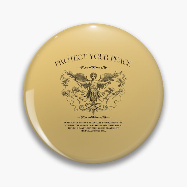 Item preview, Protect Your Peace | Angel Illustration | Yellow Background designed and sold by RM-Journey.