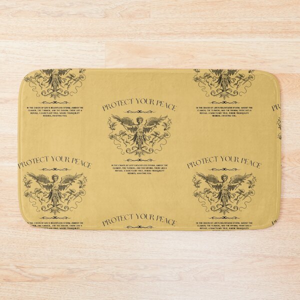 Item preview, Protect Your Peace | Angel Illustration | Yellow Background designed and sold by RM-Journey.