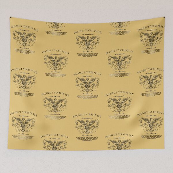Item preview, Protect Your Peace | Angel Illustration | Yellow Background designed and sold by RM-Journey.