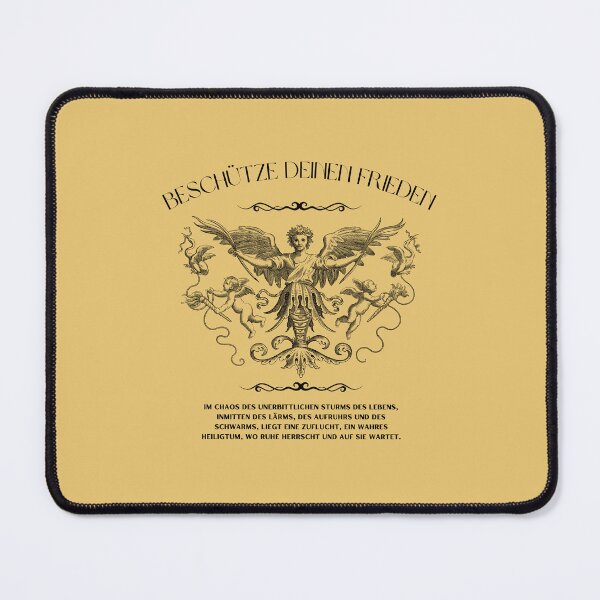 Item preview, Schütze deinen Frieden | Angel Illustration | Yellow Background designed and sold by RM-Journey.