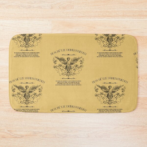 Item preview, Schütze deinen Frieden | Angel Illustration | Yellow Background designed and sold by RM-Journey.