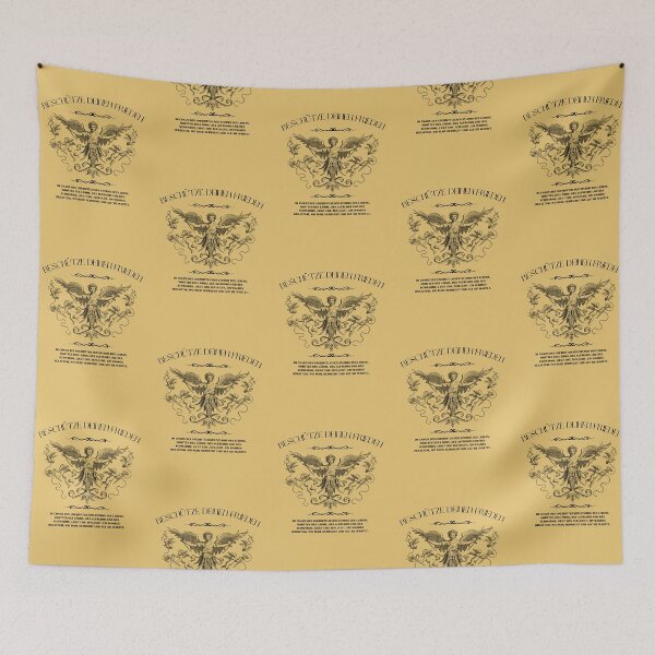 Item preview, Schütze deinen Frieden | Angel Illustration | Yellow Background designed and sold by RM-Journey.