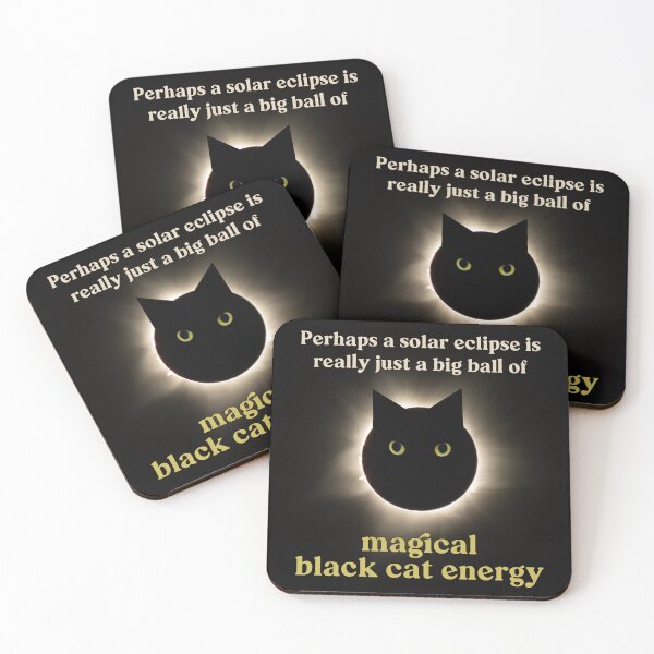 Item preview, Solar Eclipse: Magical Black Cat Energy designed and sold by MannyShop.