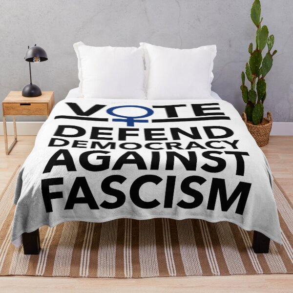 Item preview, VOTE - Defend Democracy Against Fascism (dark blue Black) designed and sold by Thelittlelord.