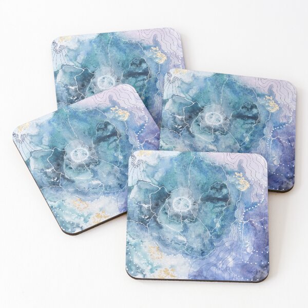 Item preview, water flower - aqua designed and sold by danafirefly.
