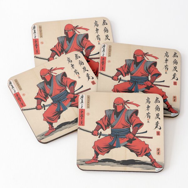 Item preview, Ninja red Japan style 10 designed and sold by RedWolfDisigne.