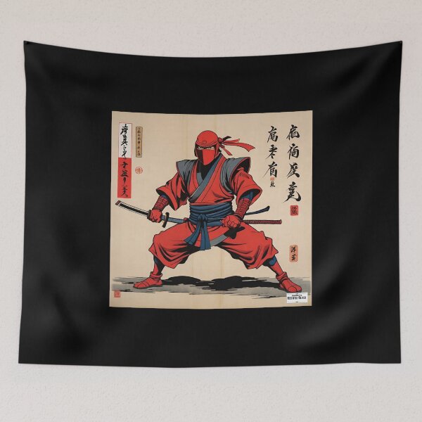 Item preview, Ninja red Japan style 10 designed and sold by RedWolfDisigne.