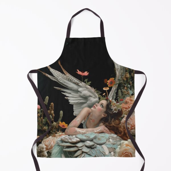 Item preview, Ethereal Angel Woman in Flowers Surreal Artwork designed and sold by Mystikos Art.