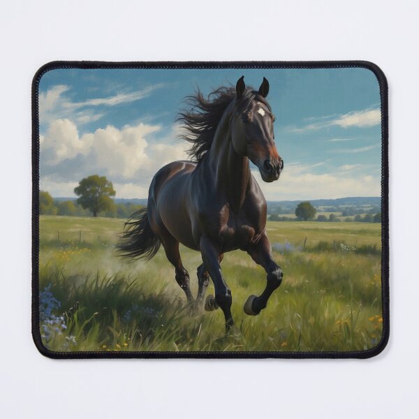 Item preview, Beautiful brown horse in the green meadow designed and sold by digoarpi.