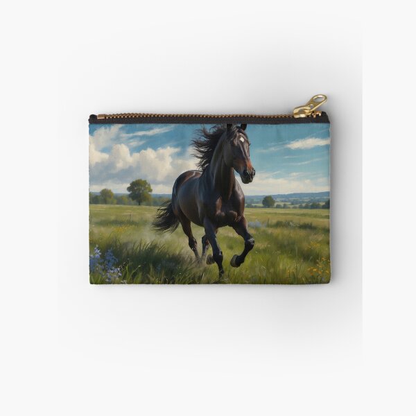 Item preview, Beautiful brown horse in the green meadow designed and sold by digoarpi.