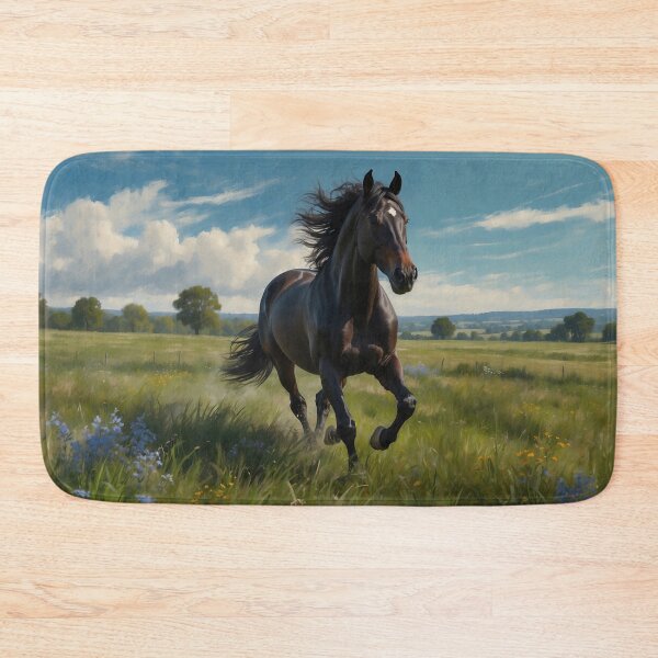 Item preview, Beautiful brown horse in the green meadow designed and sold by digoarpi.