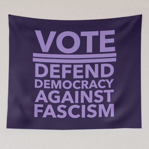 Item preview, VOTE - Defend Democracy Against Fascism (lavender) designed and sold by Thelittlelord.