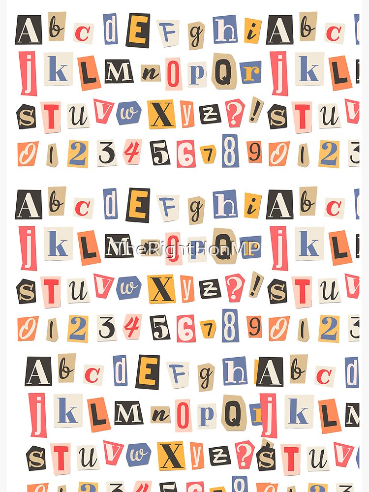 scrapbook-alphabet-letters-art-board-print-for-sale-by-therighthonmp-redbubble