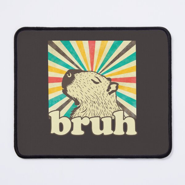 Item preview, Capybara Bruh Retro Sun Rays designed and sold by stylesip.