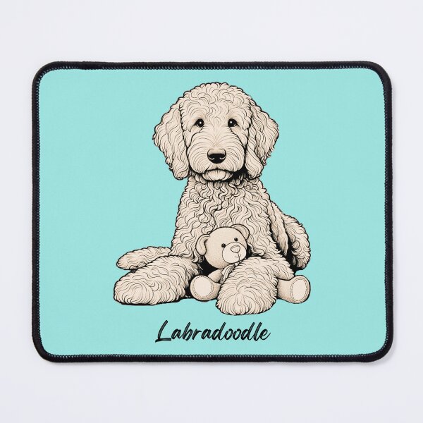 Item preview, Line Drawing Labradoodle designed and sold by critterpatchusa.