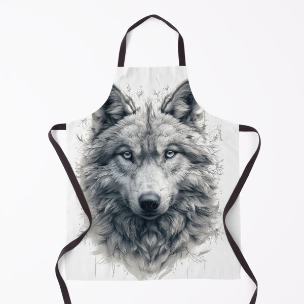 Item preview, Intricate Monochrome Wolf Illustration Featuring Geometric and Celestial Elements designed and sold by Reichcorp.