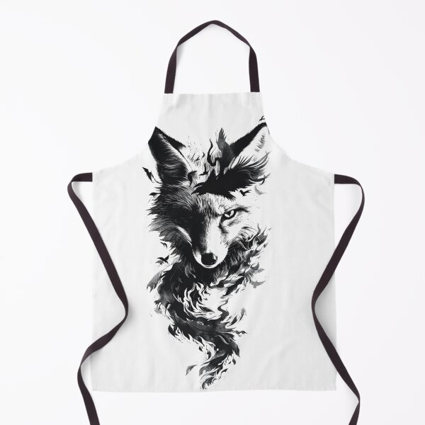 Item preview, Intricate Monochrome fox Illustration Featuring Geometric and Celestial Elements designed and sold by Reichcorp.