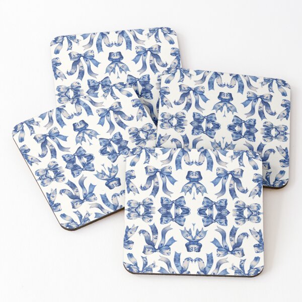 Item preview, Blue Coquette bow pattern designed and sold by AnnDart.