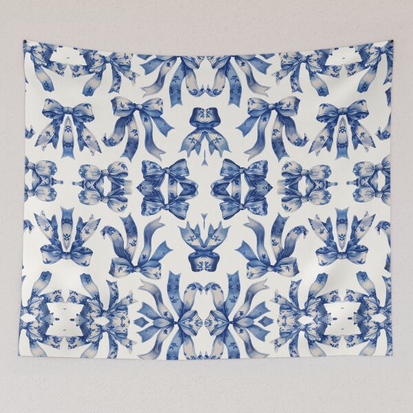 Item preview, Blue Coquette bow pattern designed and sold by AnnDart.