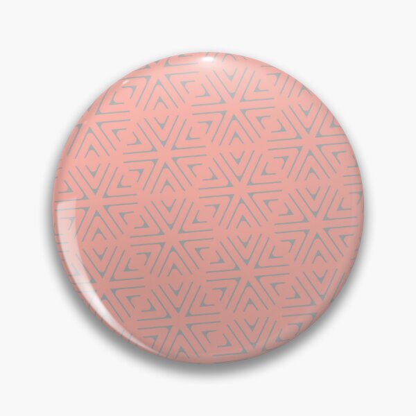 Item preview, Black Triangle Hexagons Segmented Symbols Coral Perpetual Outline designed and sold by Alchemy-A-La-G.