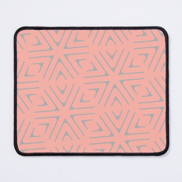 Item preview, Black Triangle Hexagons Segmented Symbols Coral Perpetual Outline designed and sold by Alchemy-A-La-G.